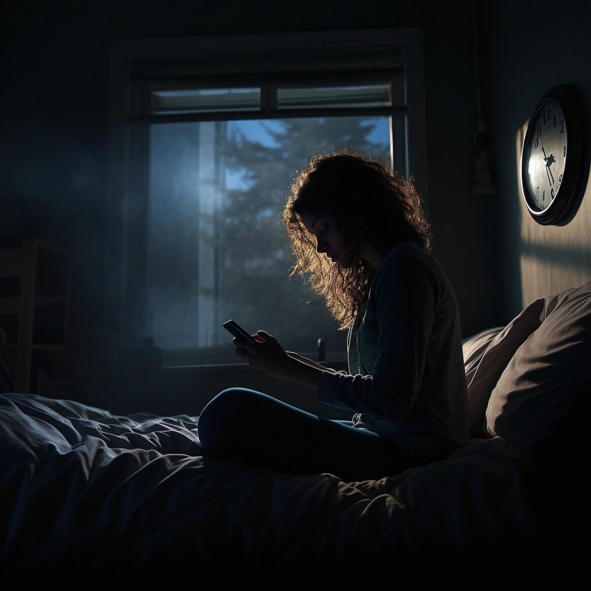 ai generated, woman, bed, bedroom, clock, face, night, beauty, design, room, darkness, long hair, sleepless, exhausted, sleeplessness, sitting, person, night, sleepless, sleepless, sleepless, sleepless, sleepless, sleeplessness, sleeplessness, sleeplessness